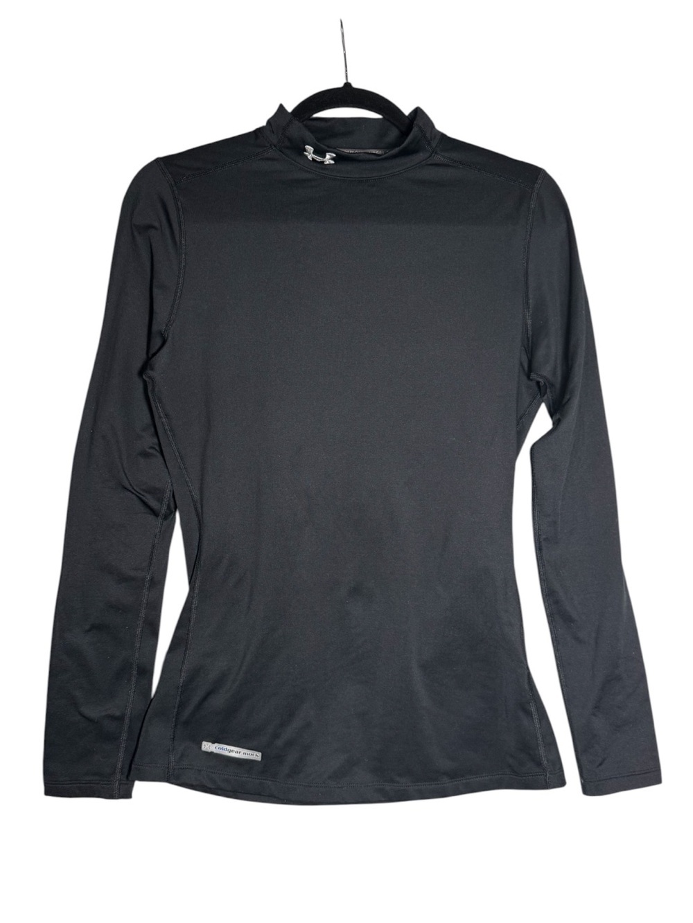 Under Armour ColdGear Mock Neck Long Sleeve Black Fitted Size Medium Base Layer